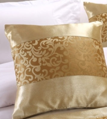 High grade and simple modern luxury gold bed cover, bed end cushion and pillow case