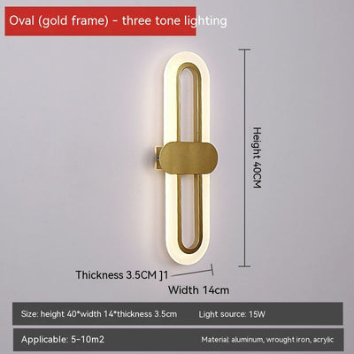 Oval LED Acrylic Wall Lamp