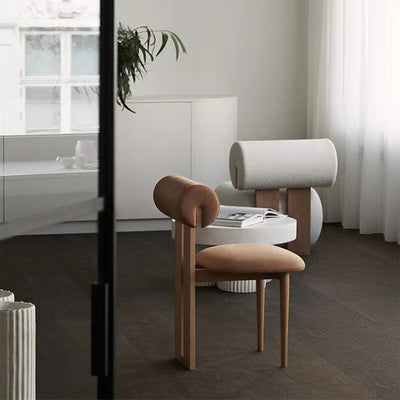 Fashion Simple Ash Wood Upholstered Chair