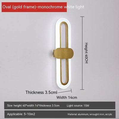Oval LED Acrylic Wall Lamp
