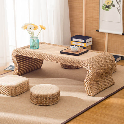Simple Rattan Tatami Coffee Table Floor Table