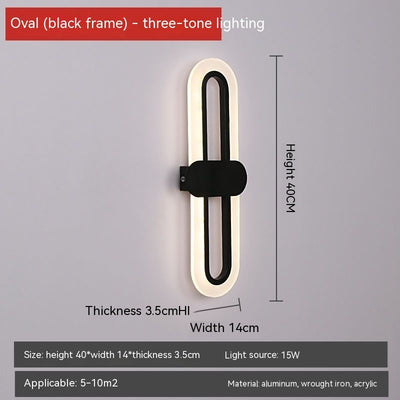 Oval LED Acrylic Wall Lamp