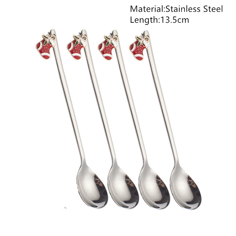 Merry Christmas Spoons Tableware Decorations