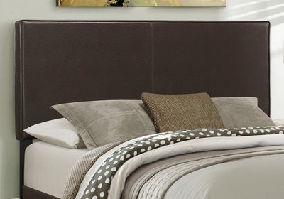 Solid Wood Queen Size Bed with Leather Look