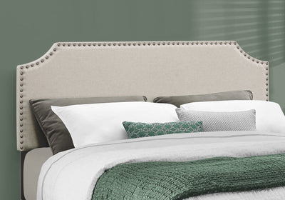 Queen Standard Bed Upholstered With Nailhead Trim And With Headboard