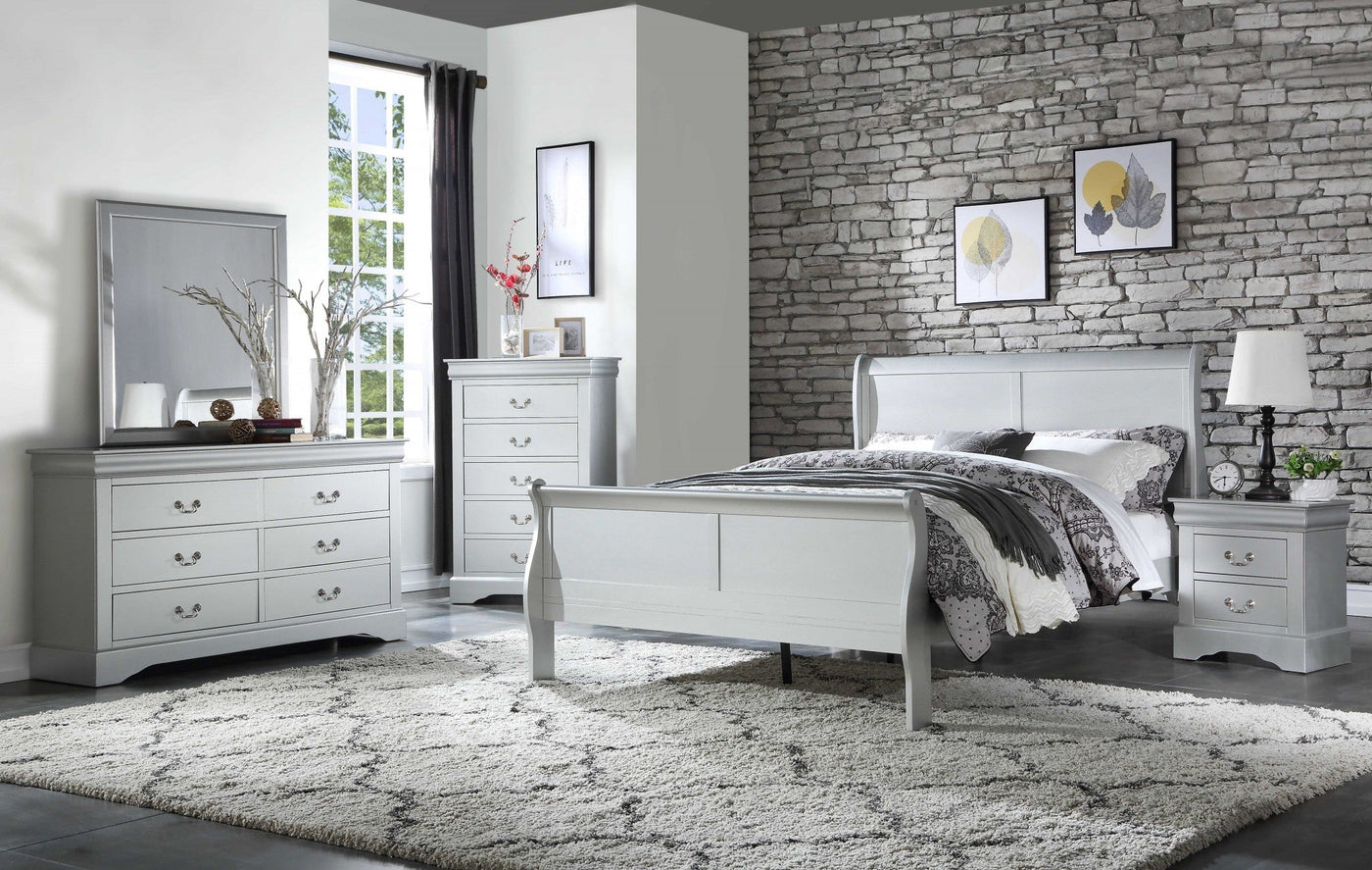 Platinum Wood King Bed