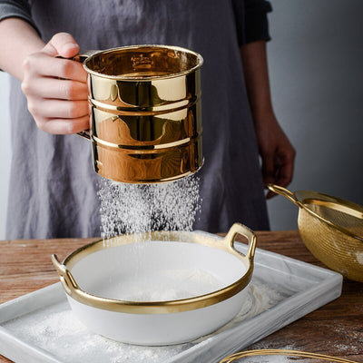 Kitchen Golden Stainless Steel Egg Beater
