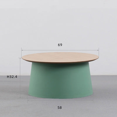 Simple Solid Wood Tea Table Living Room Simple Round Tea Table