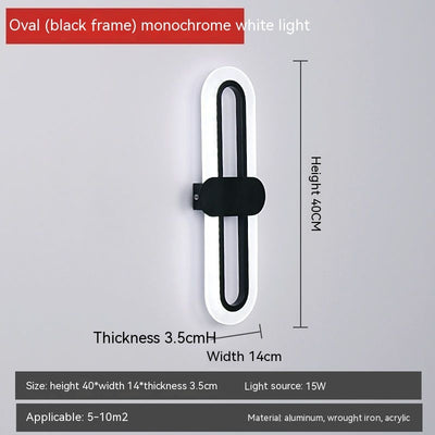 Oval LED Acrylic Wall Lamp