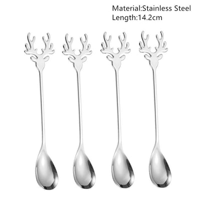 Merry Christmas Spoons Tableware Decorations