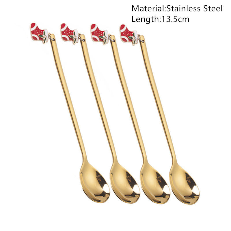 Merry Christmas Spoons Tableware Decorations