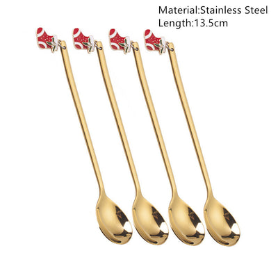 Merry Christmas Spoons Tableware Decorations