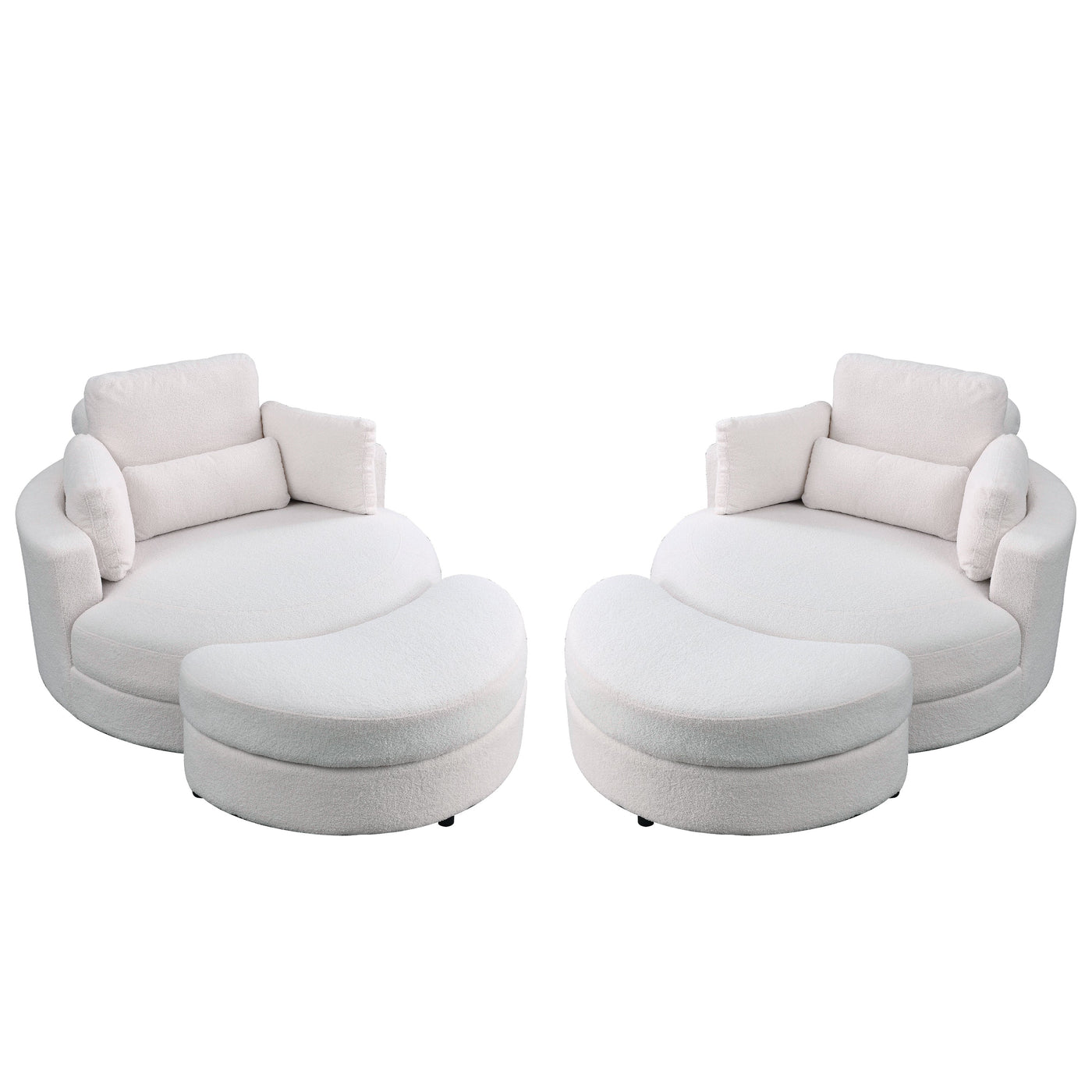 Swivel Accent Barrel Modern Sofa Lounge Big Round Chair