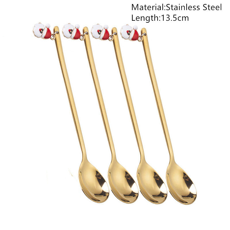 Merry Christmas Spoons Tableware Decorations