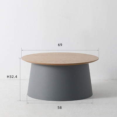 Simple Solid Wood Tea Table Living Room Simple Round Tea Table