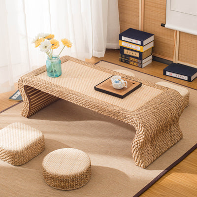Simple Rattan Tatami Coffee Table Floor Table