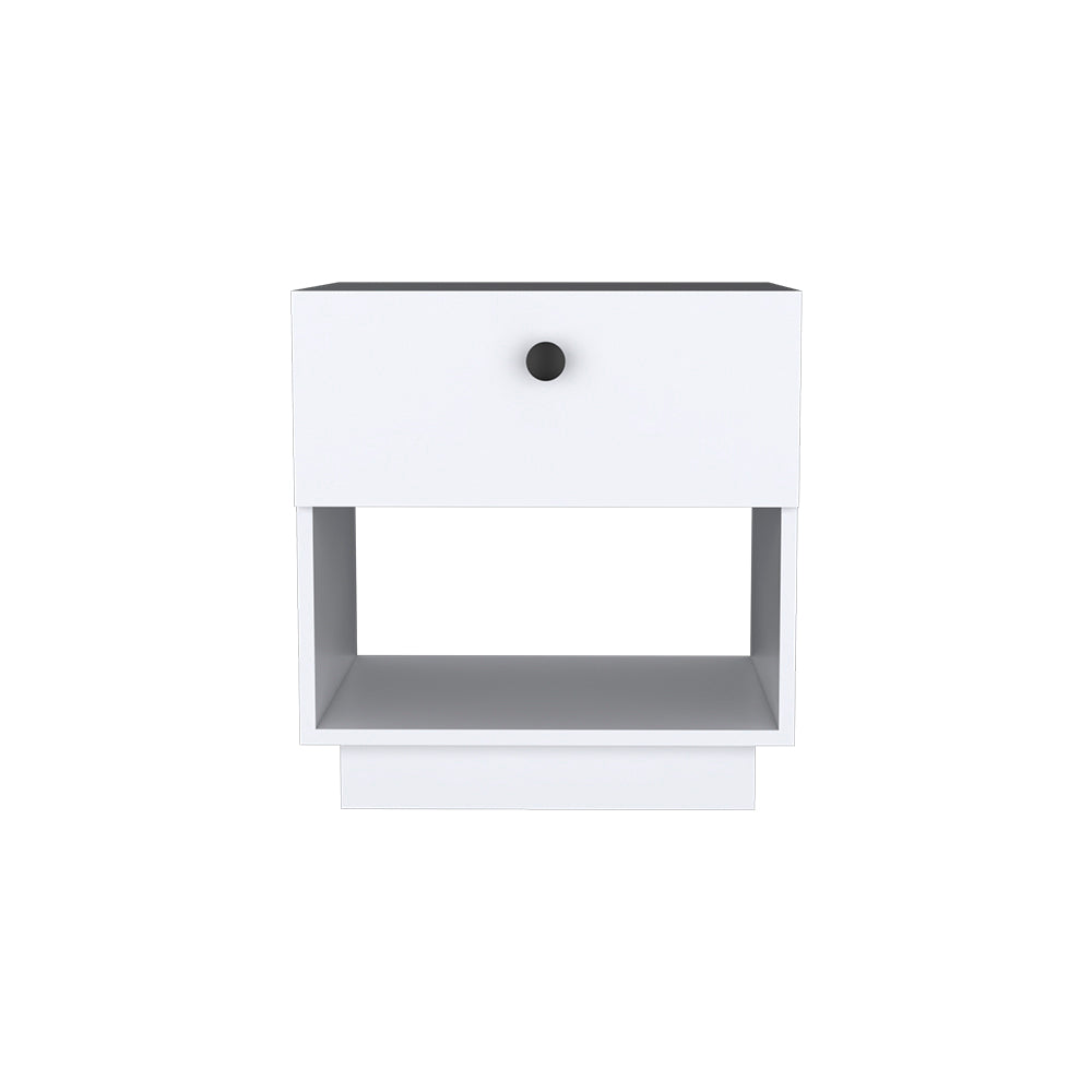 Nightstand Viliigili, One Drawer, White Finish
