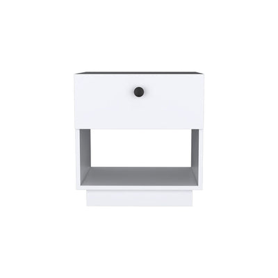 Nightstand Viliigili, One Drawer, White Finish