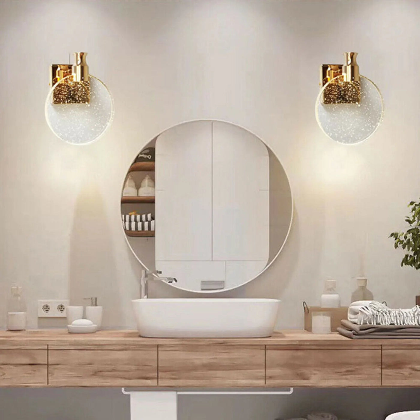 LED Wall Lamp Gold Waterproof