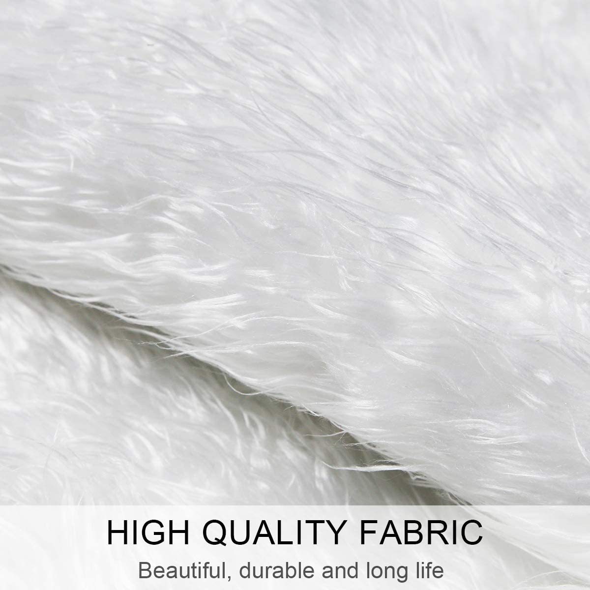 White Christmas Tree Skirt Plush Faux Fur