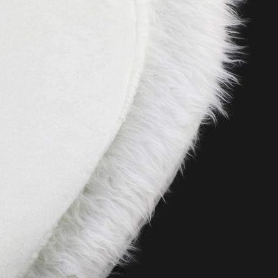 White Christmas Tree Skirt Plush Faux Fur