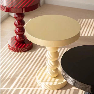 Home Solid Wood Round Side Table