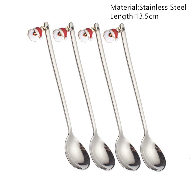 Merry Christmas Spoons Tableware Decorations