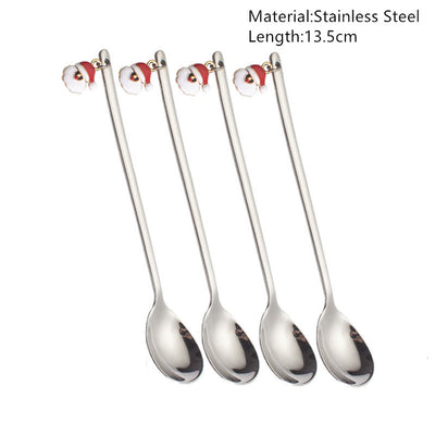 Merry Christmas Spoons Tableware Decorations