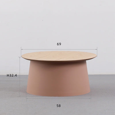 Simple Solid Wood Tea Table Living Room Simple Round Tea Table