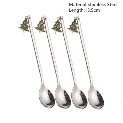 Merry Christmas Spoons Tableware Decorations
