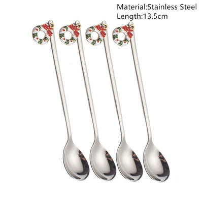 Merry Christmas Spoons Tableware Decorations