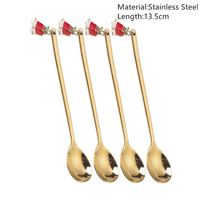 Merry Christmas Spoons Tableware Decorations