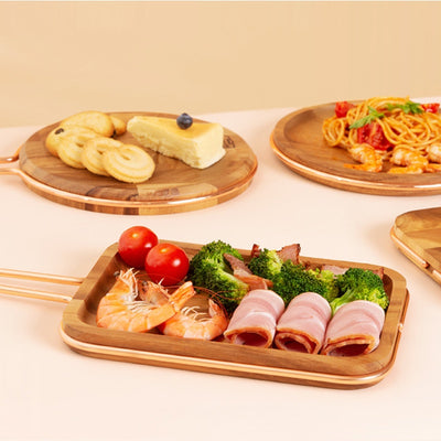 Solid wood steak cutting fruit bread tray cutting board