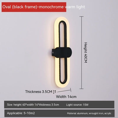 Oval LED Acrylic Wall Lamp