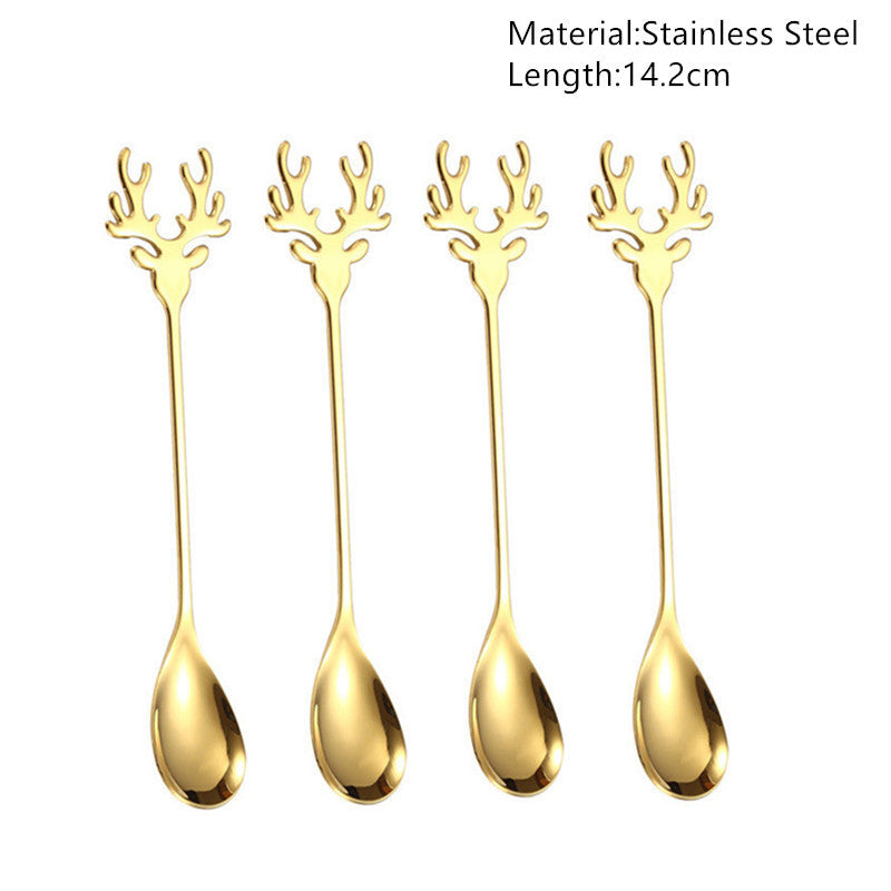 Merry Christmas Spoons Tableware Decorations