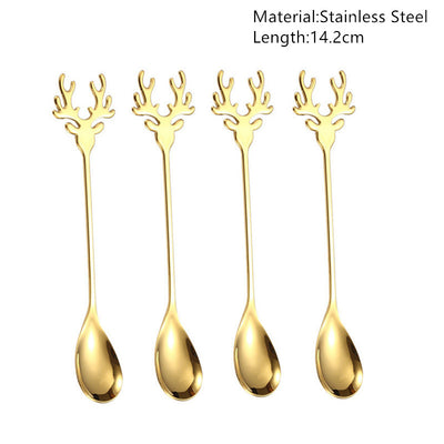 Merry Christmas Spoons Tableware Decorations