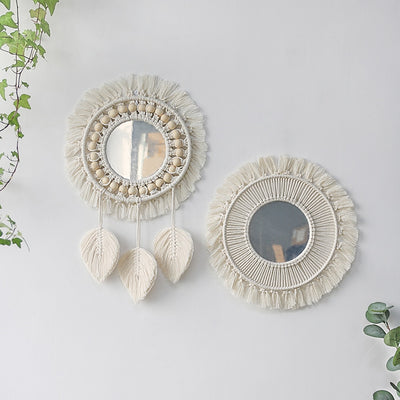 Round Macrame Mirror