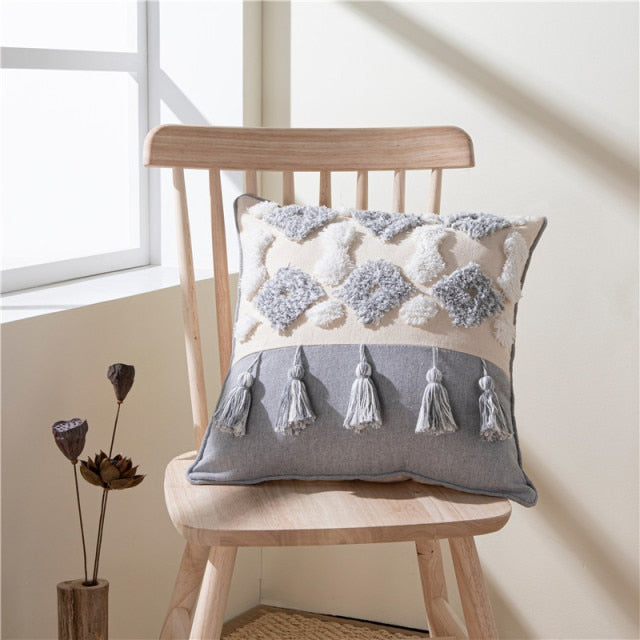 Tassel Linen Cushion Covers
