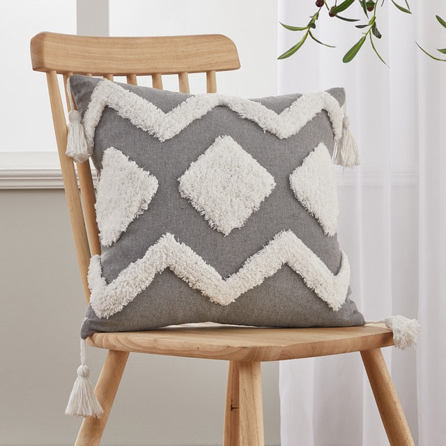 Tassel Linen Cushion Covers